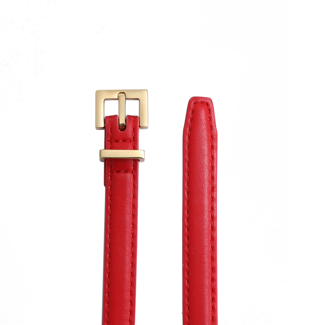 Skinny Belt - Gold Buckle