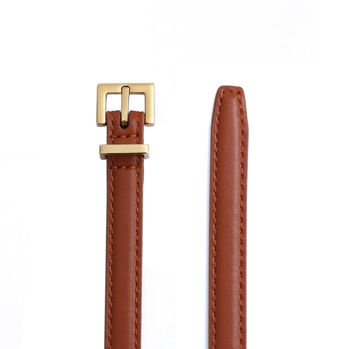 Skinny Belt - Gold Buckle