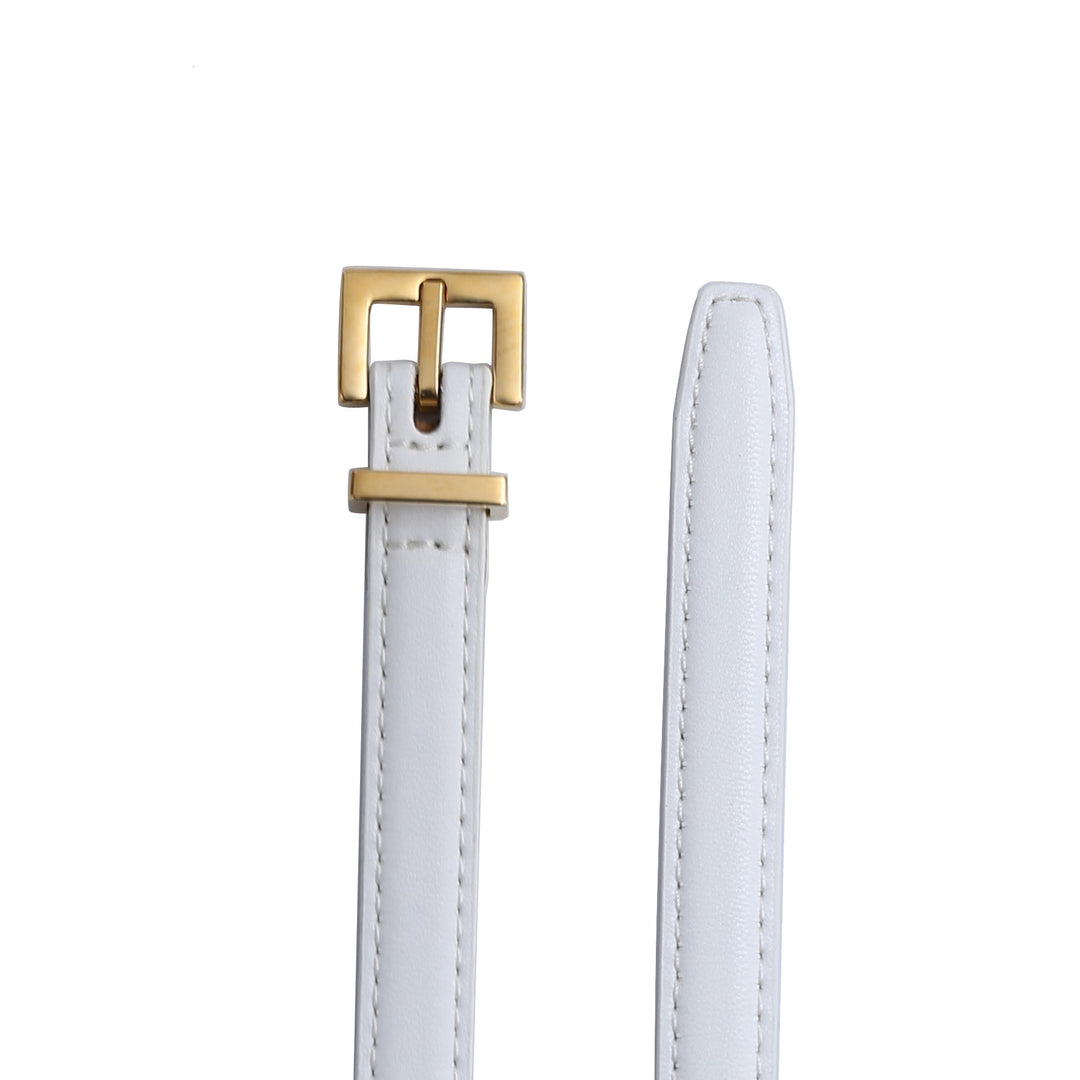 Skinny Belt - Gold Buckle