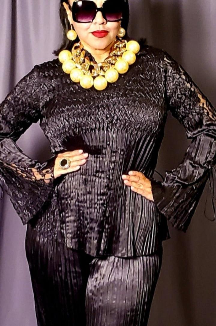 Black Chic &amp; Comfy Two Piece Pant Set