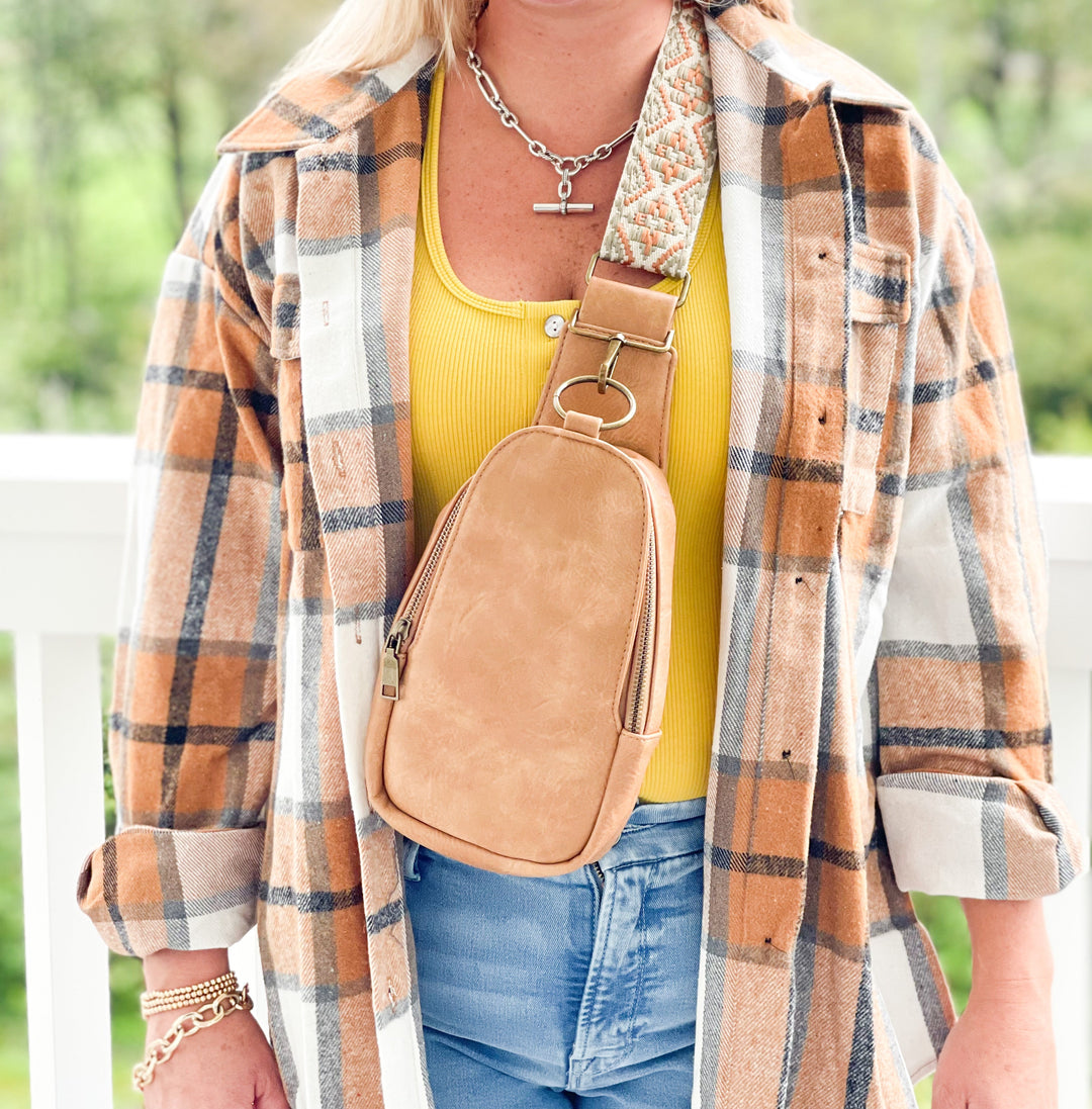 The Isla Sling Bag with Guitar Strap | Brown