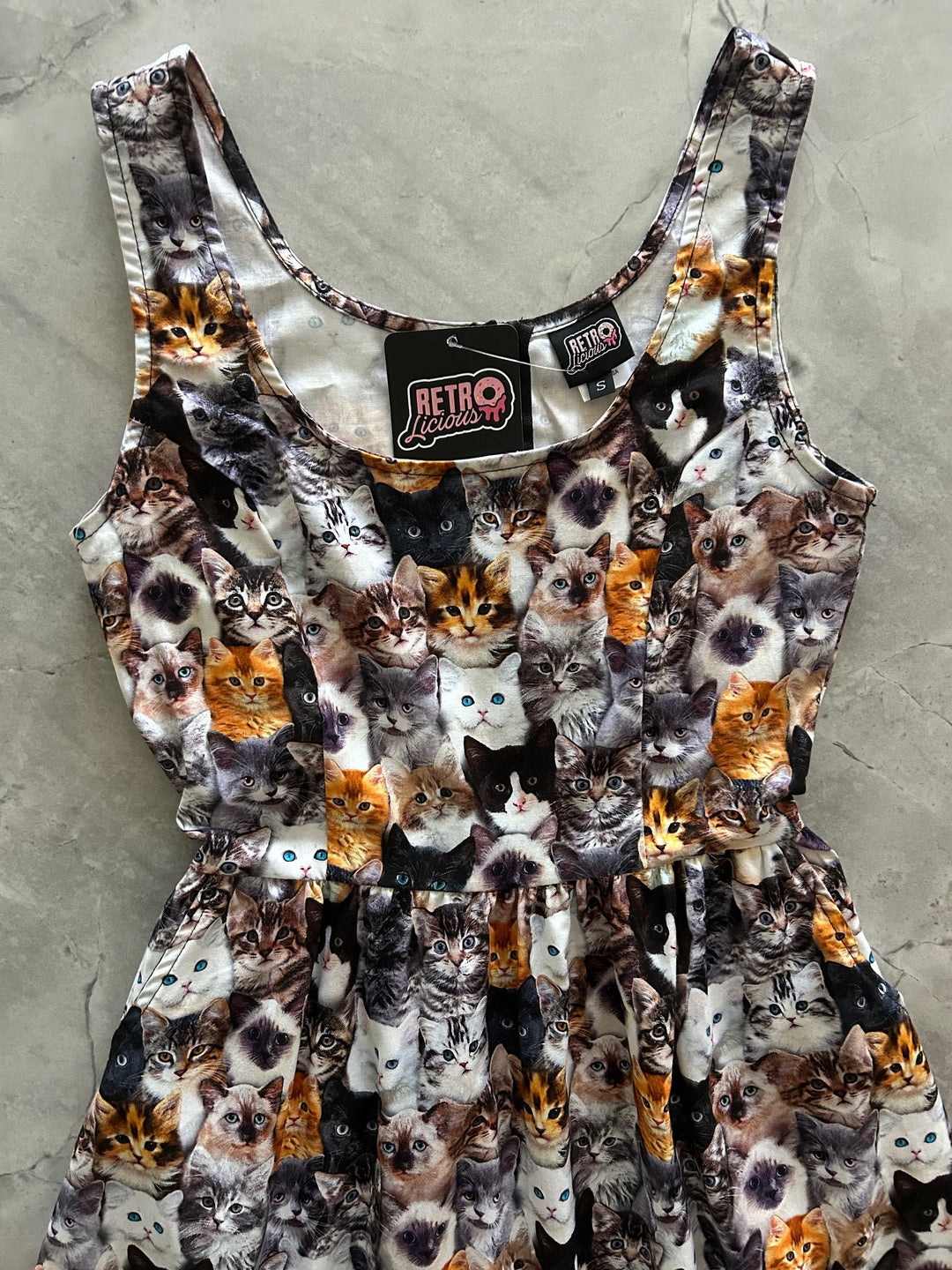 Realistic Cats Fit &amp; Flare Dress