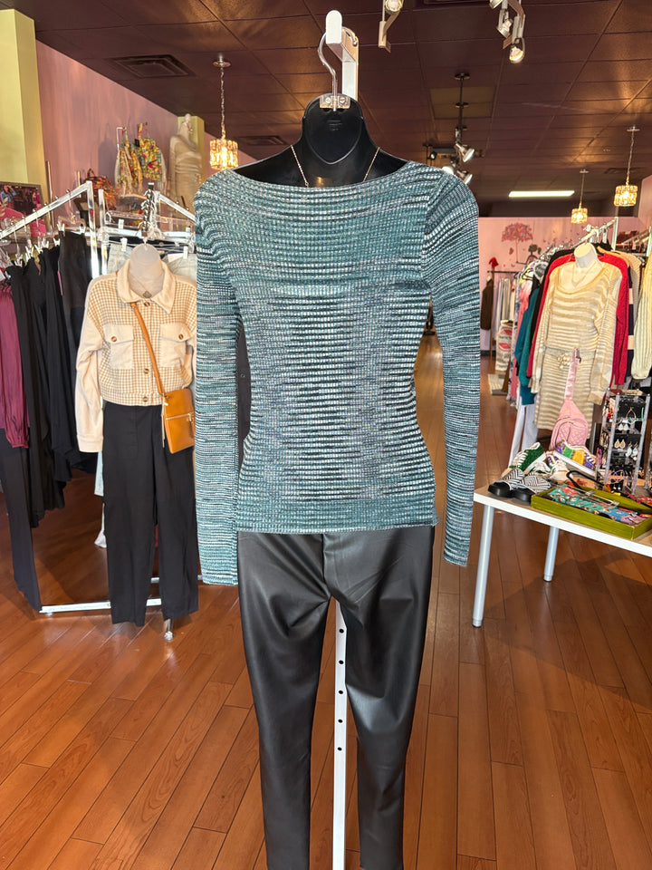 Green Sweater With Front Design