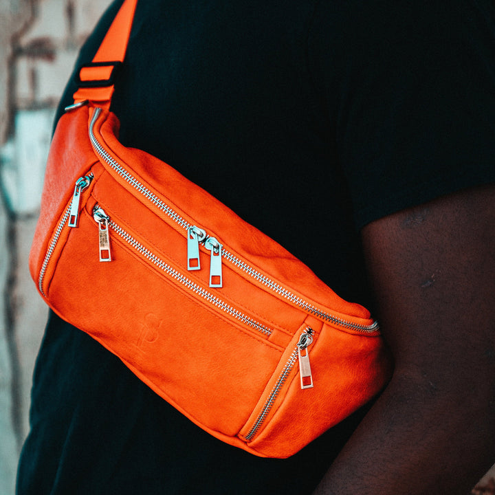 Orange Cross Sling Bag