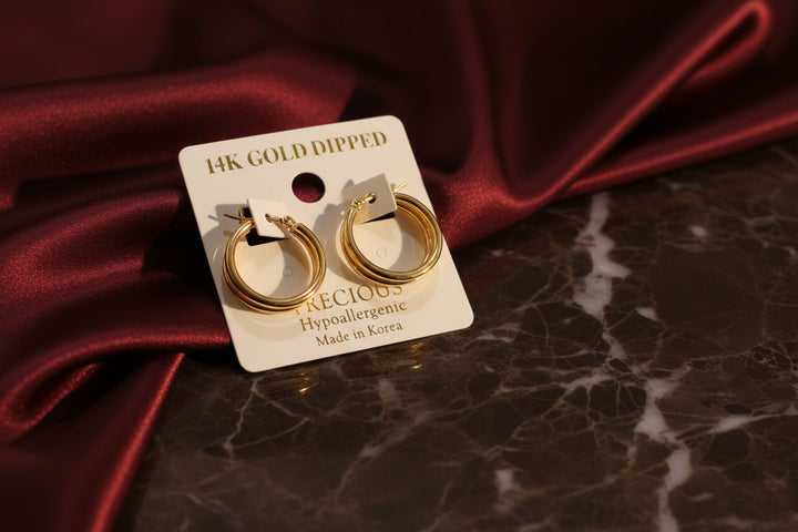 Precious Gold Hoop Earrings