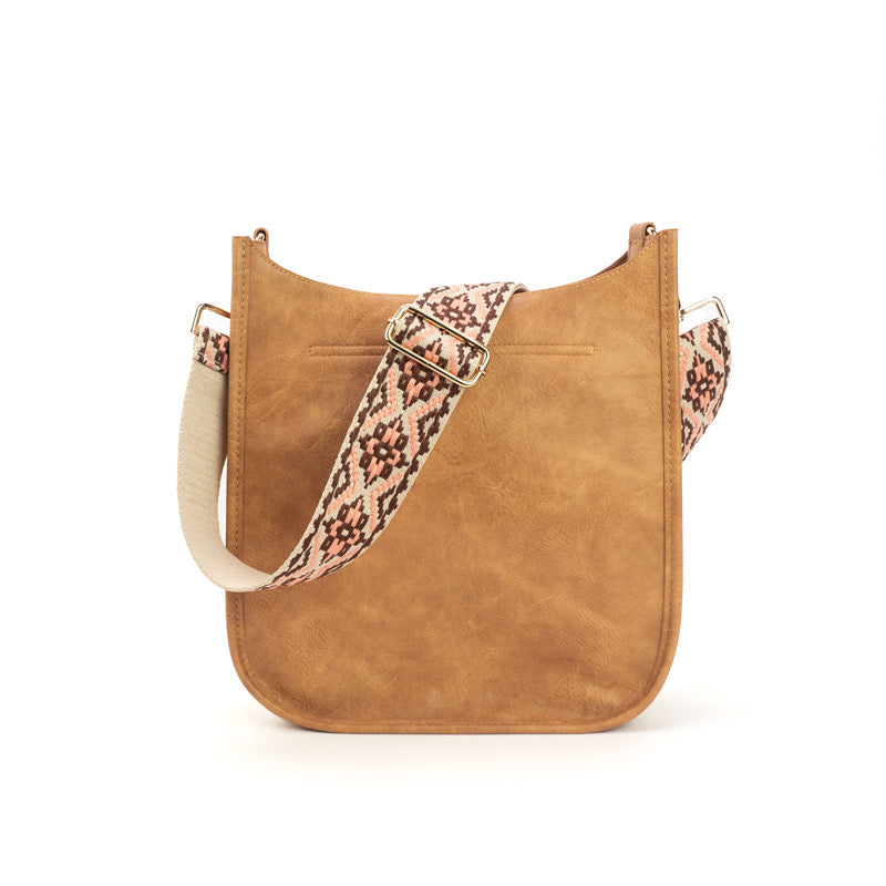 The Sailor | Zippered Crossbody Bag (Camel) - Pick Your Strap
