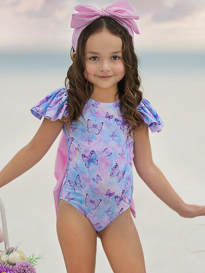 Butterfly Dreams Flutter Sleeve One Piece Swimsuit