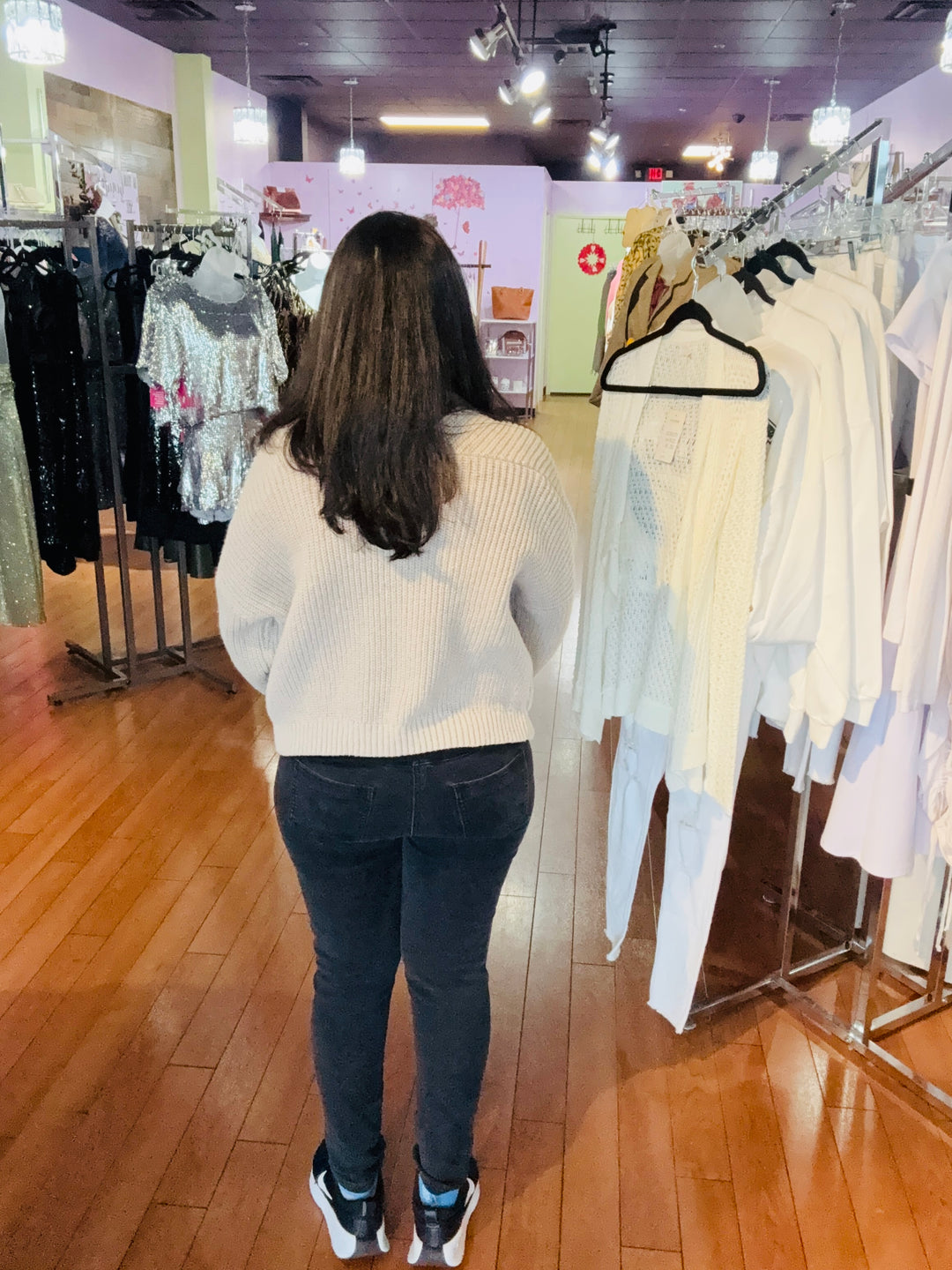 Tan Open Front Cardigan