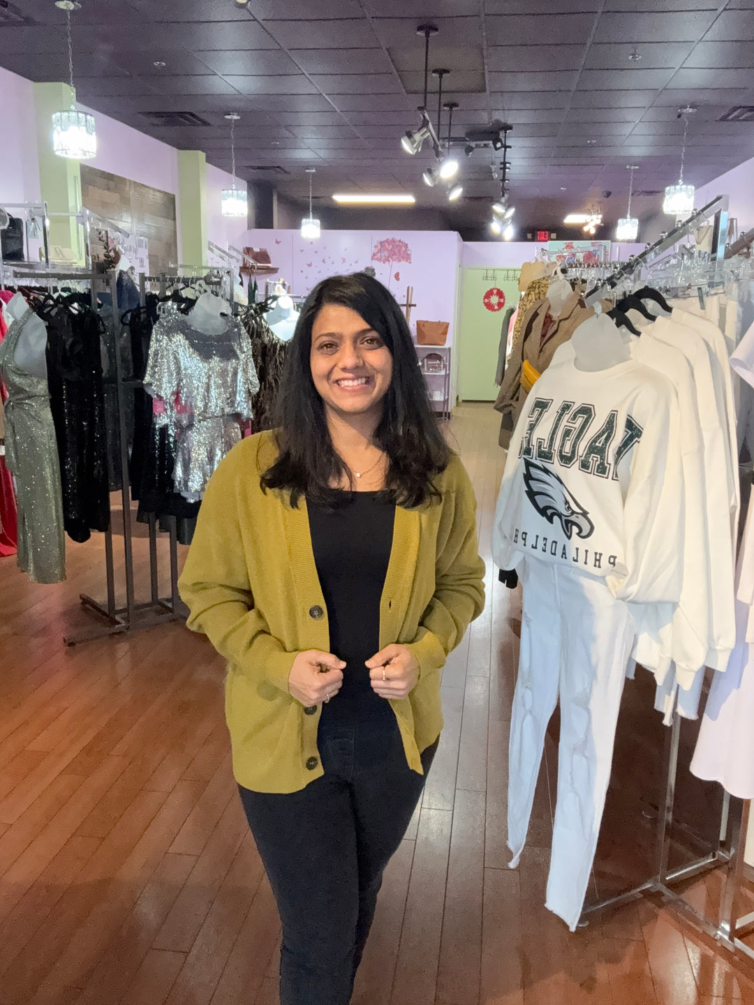 Front Button V Neck Sweater Cardigan