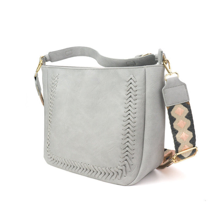 The Harper | Cross Stitch Messenger Bag