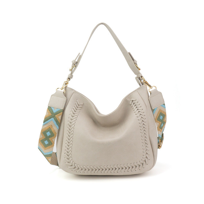 The Harper | Cross Stitch Messenger Bag