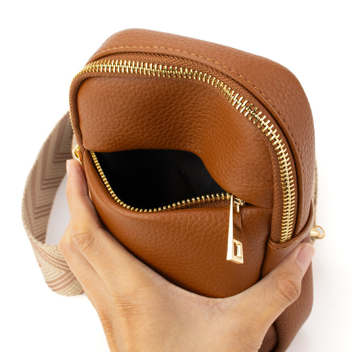 The Harlow | Sling Bag with Chevron Strap | 3 Colors