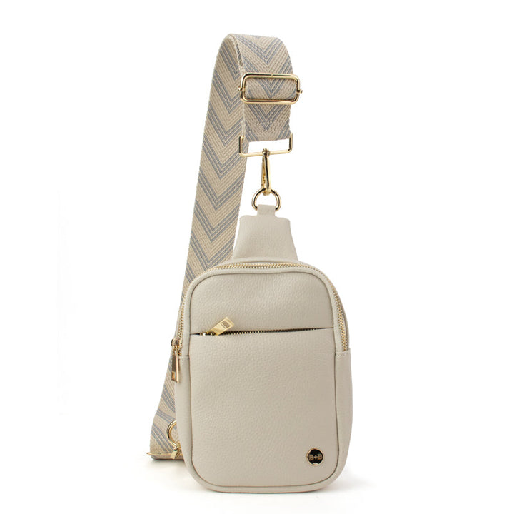 The Harlow | Sling Bag with Chevron Strap | 3 Colors