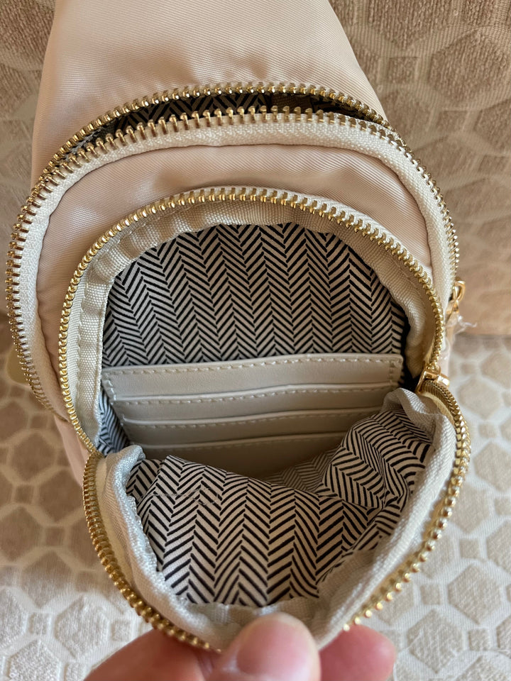 The River Sling Bag with Solid Strap | Taupe