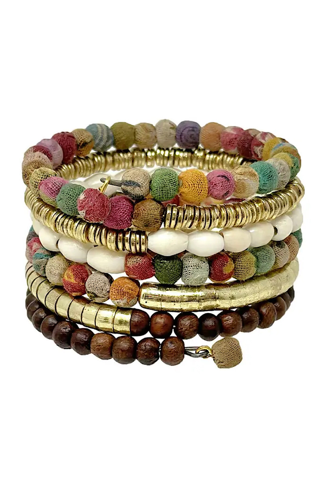 Stretch Multi Color Multi Strand Beaded Bracelet