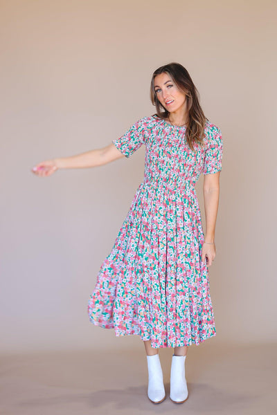 Trish Dress in Green Floral