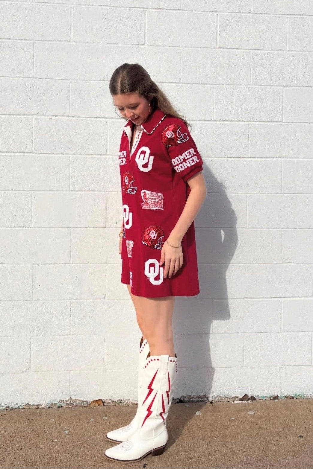 BRIANNA CANNON | Oklahoma Logo Patch Dress