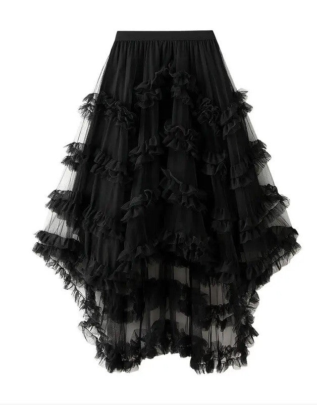Ruffle tiered skirt