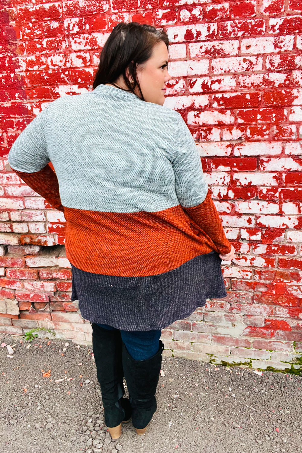 Take a Look Heather Grey Two Tone Hacci Cardigan - Sybaritic Bags & Clothing