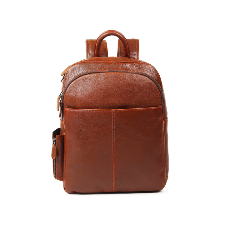 Luxury Italian Leather Backpack, Tan