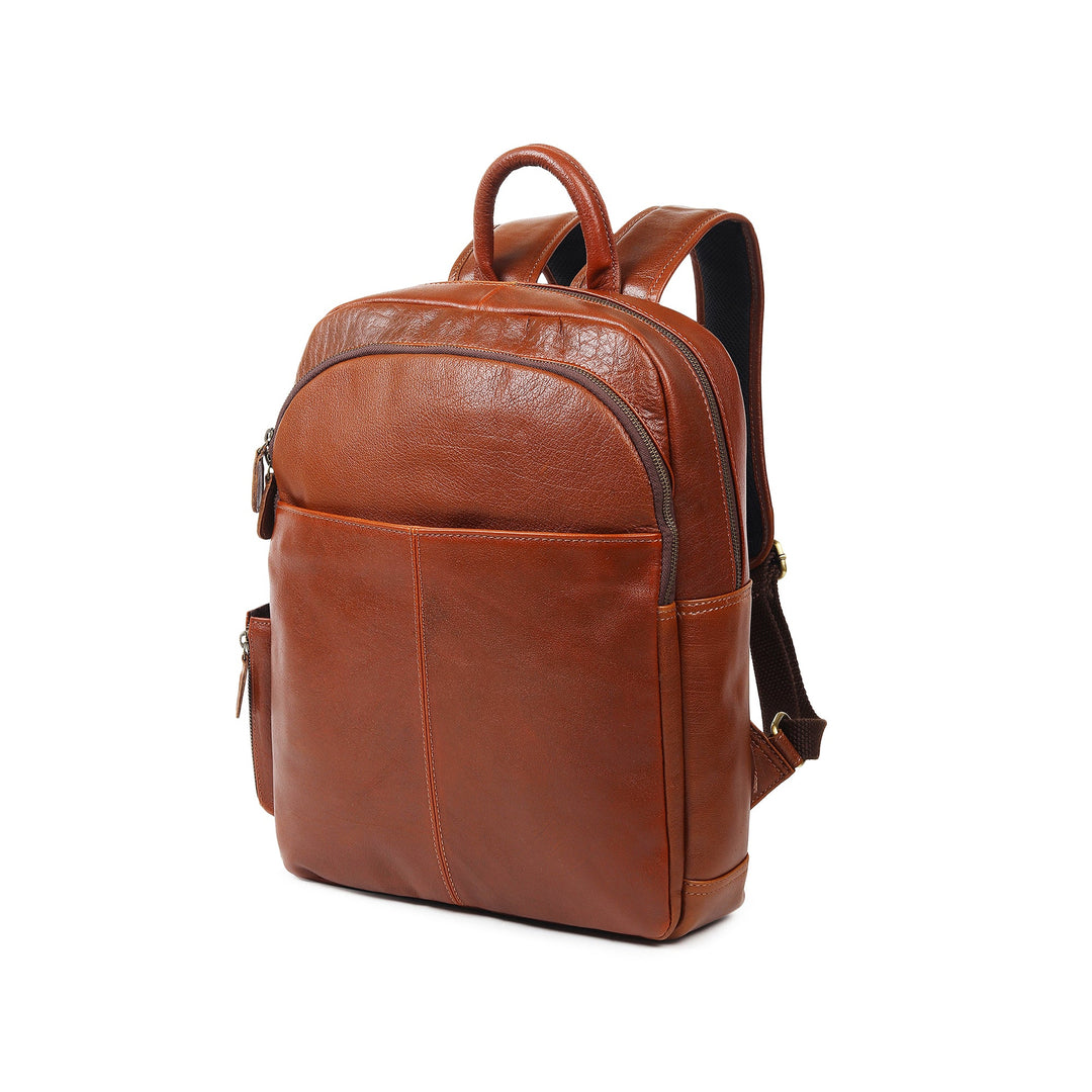 Luxury Italian Leather Backpack, Tan