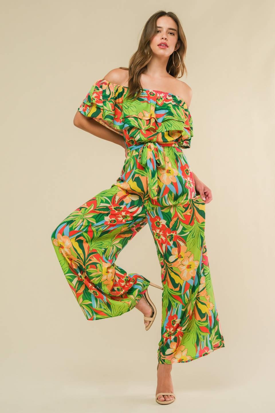 DARING HEART WOVEN JUMPSUIT