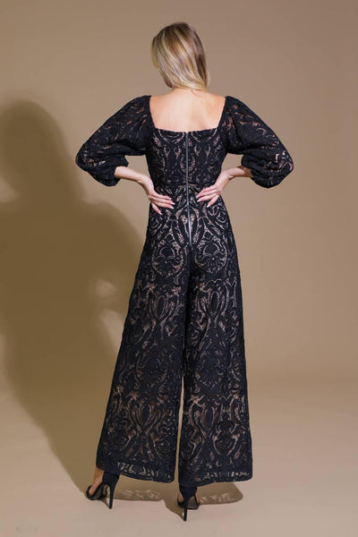 TREASURE TROVE WOVEN LACE JUMPSUIT