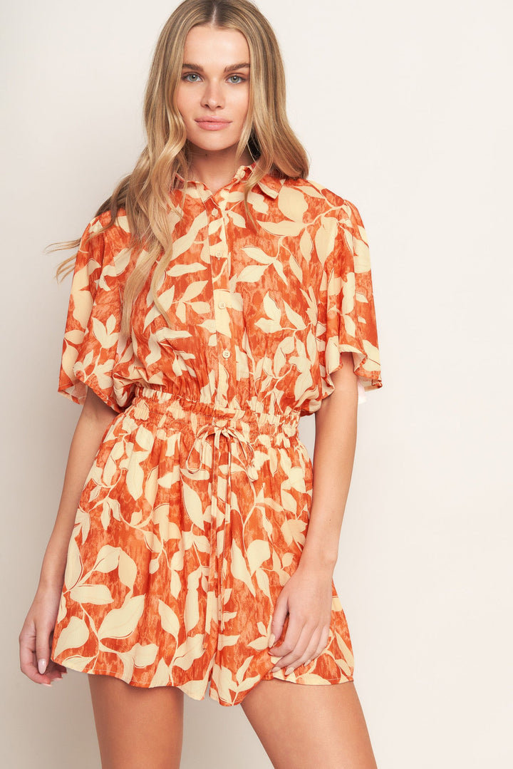 TIMELESS GRACE WOVEN ROMPER