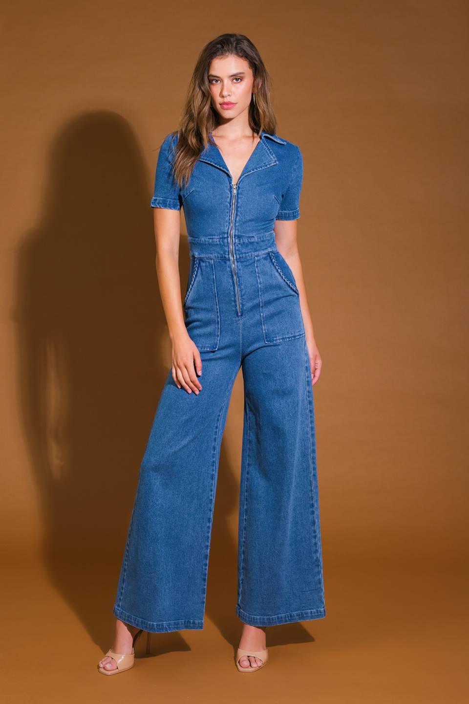 CATCH YOUR GAZE DENIM JUMPSUIT