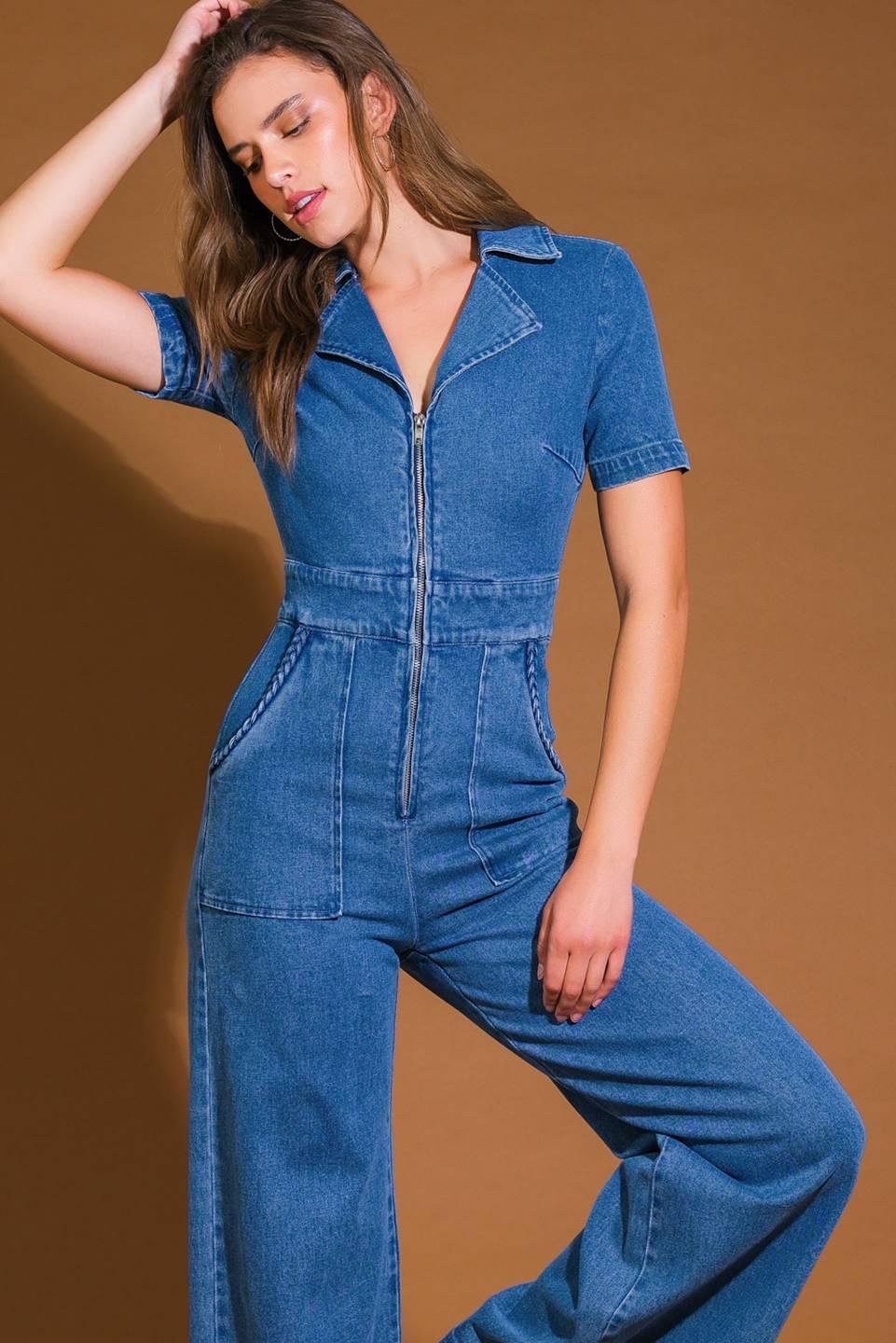 CATCH YOUR GAZE DENIM JUMPSUIT