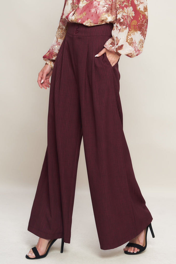 SWEET REMINISCENCE WOVEN WIDE LEG PANTS