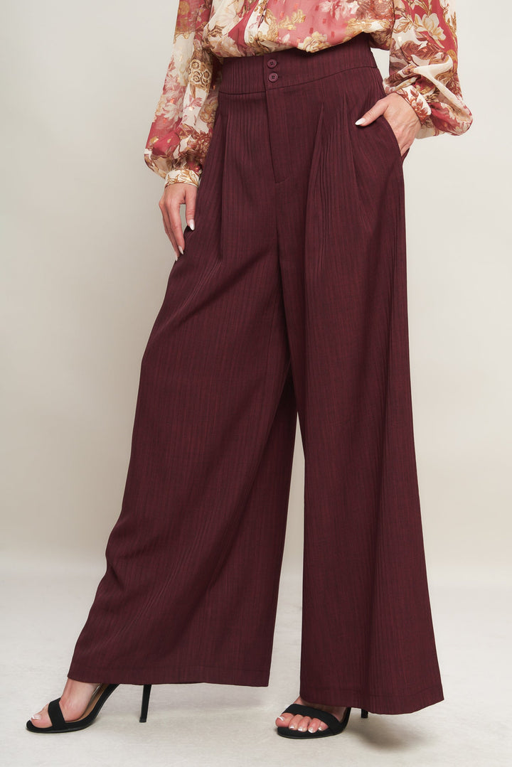 SWEET REMINISCENCE WOVEN WIDE LEG PANTS