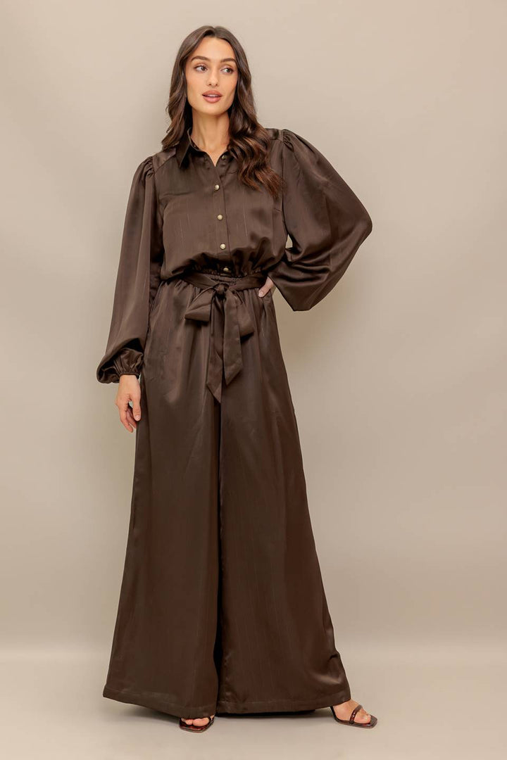 SUGAR BROWNIE WOVEN JUMPSUIT