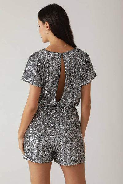 TIME FLIES SEQUIN ROMPER