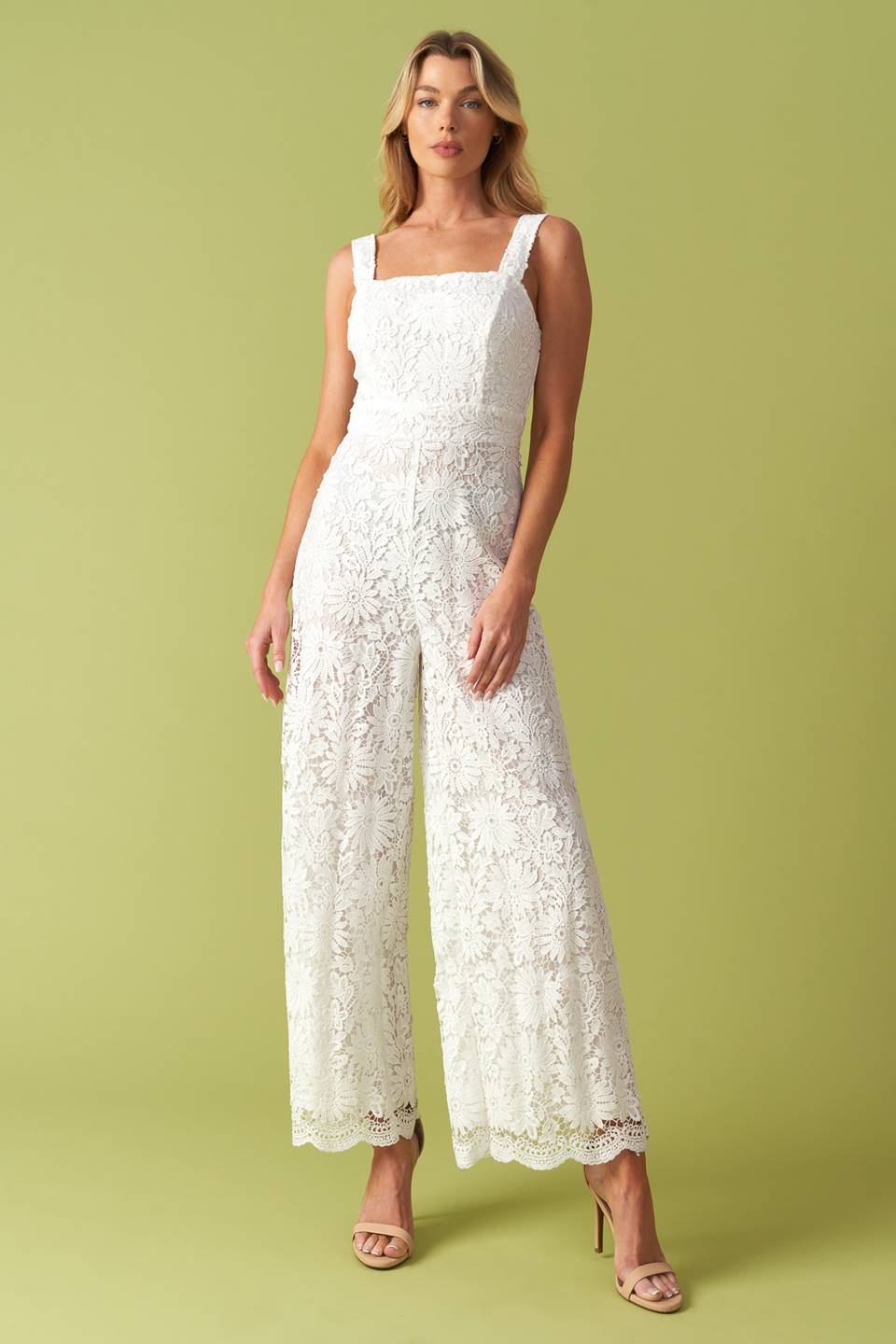 IT'S ALL BEEN DONE WOVEN LACE JUMPSUIT