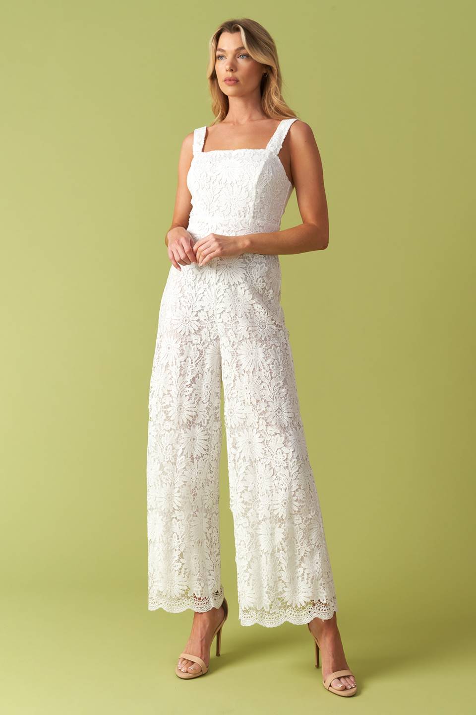 IT'S ALL BEEN DONE WOVEN LACE JUMPSUIT