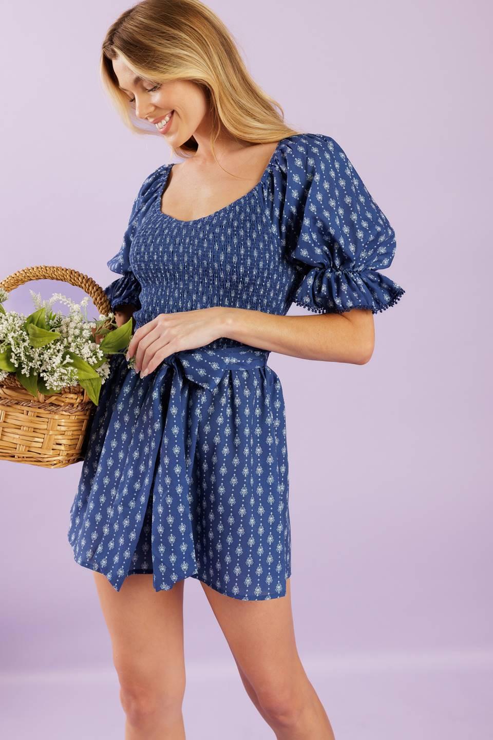 STAY ON YOUR MIND WOVEN ROMPER
