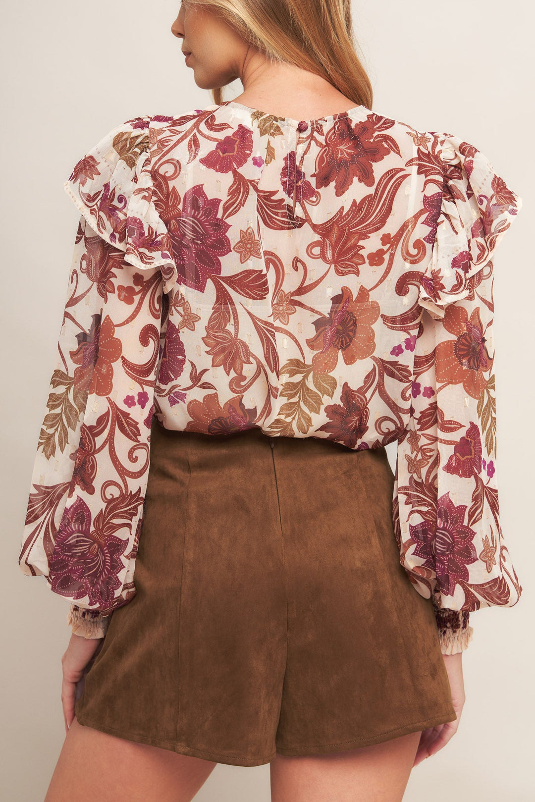 AUTUMN STARLET FAUX SUEDE SKORT