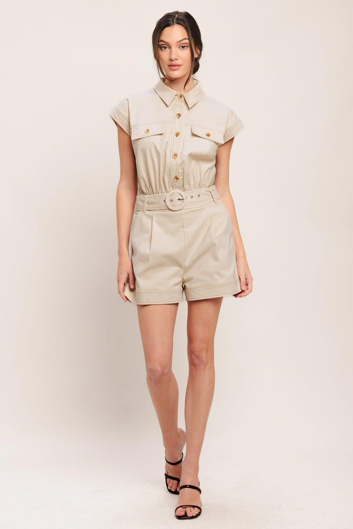 EVERYDAY UTILITY WOVEN ROMPER