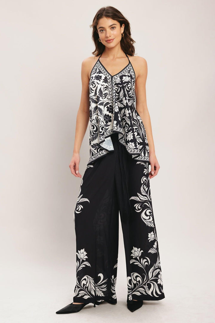 BLACK RIVIERA WOVEN PANTS