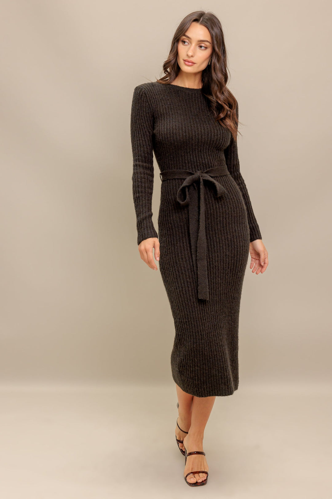 BE GOOD TO ME SWEATER MIDI DRESS