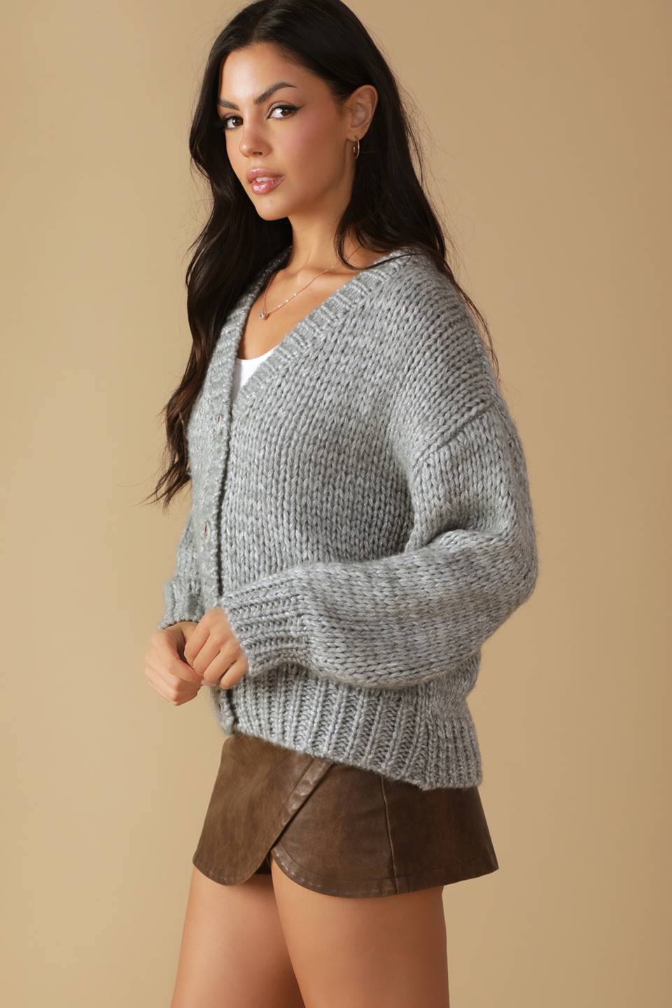 WOVEN WHISPERS SWEATER CARDIGAN