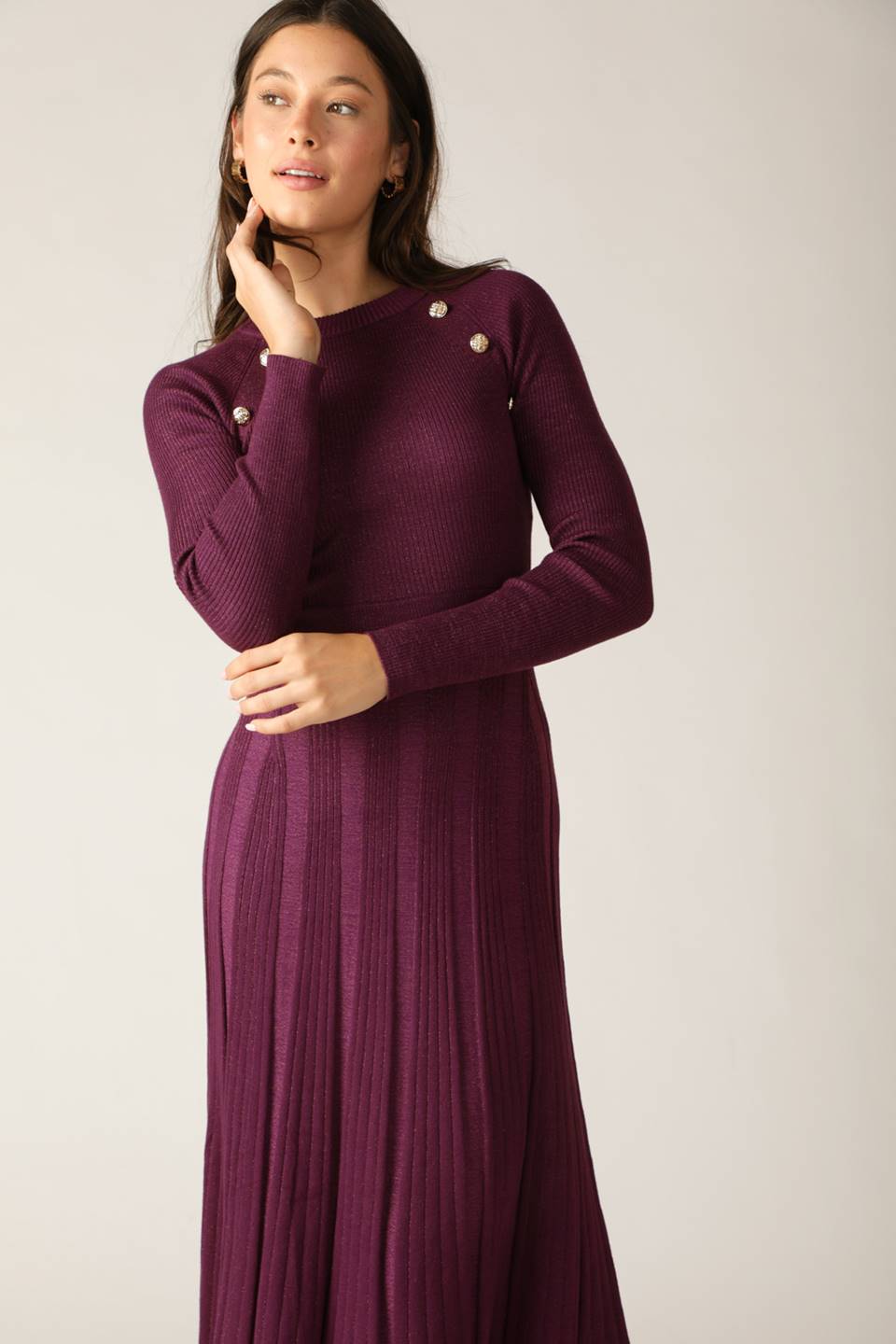 HIGH STANDARDS SWEATER MIDI DRESS