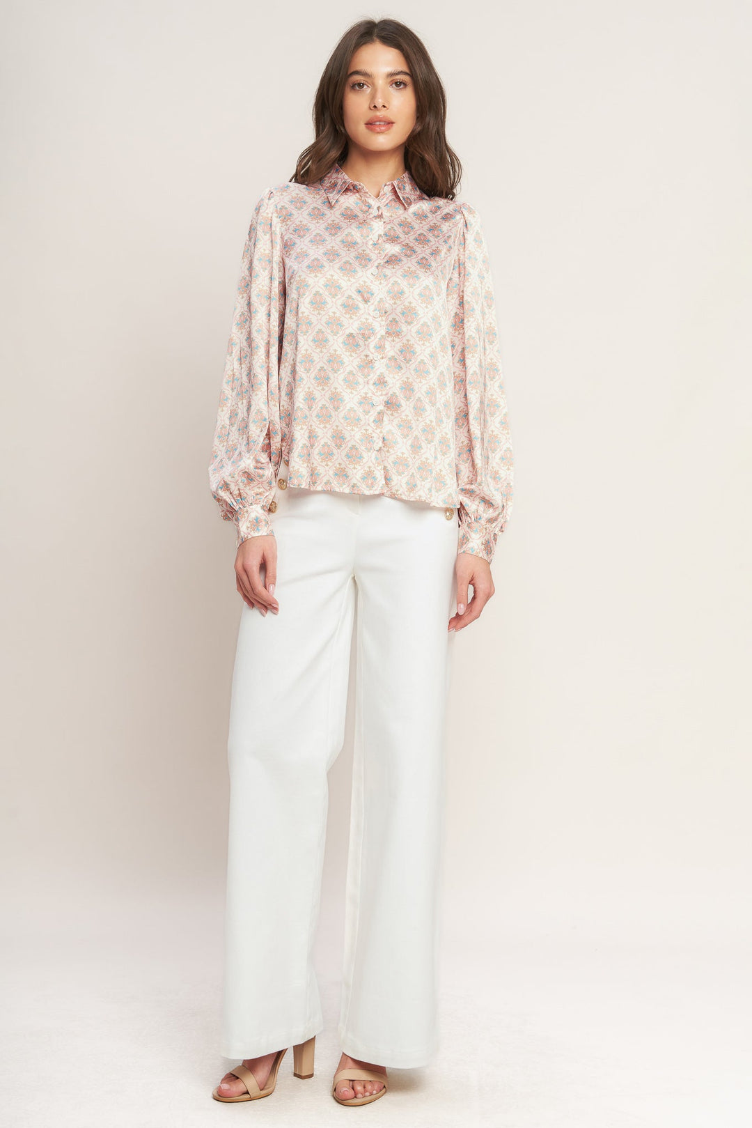 MOROCCAN MUSE PINK WOVEN TOP