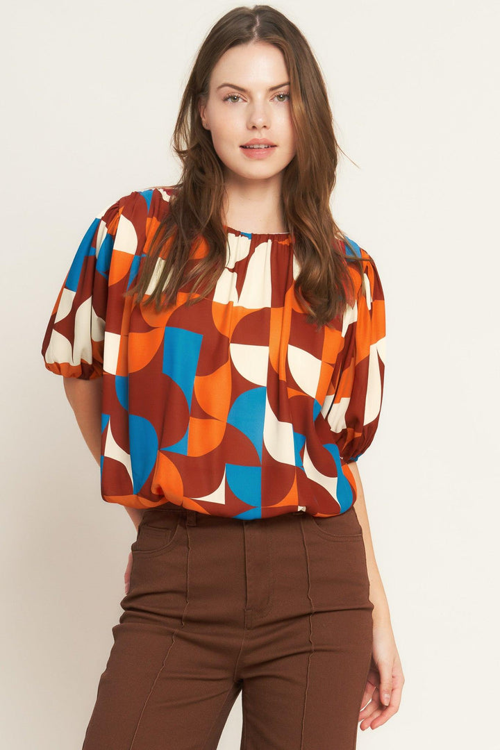 GONE IN A BLINK WOVEN TOP