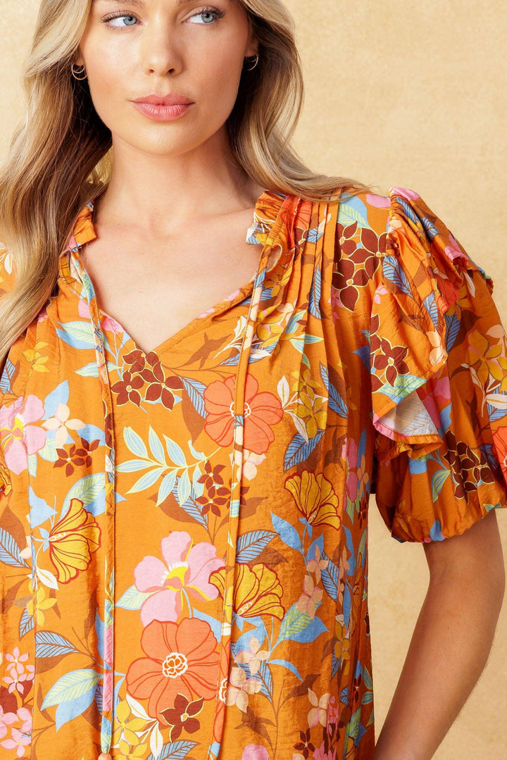 TOTAL FRILL WOVEN TOP