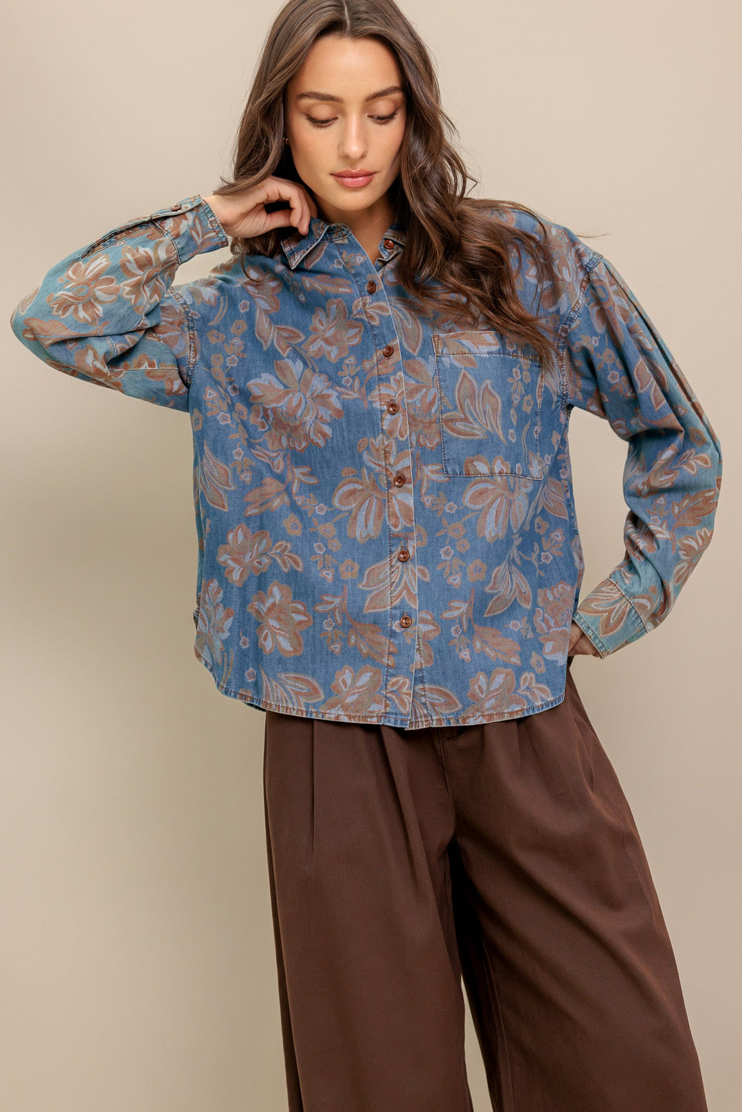 STICK TO THE PLAN DENIM TOP