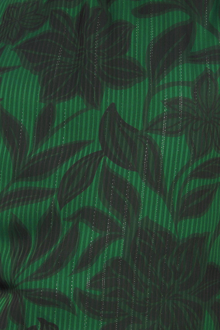 NOIR LEAF GREEN WOVEN TOP