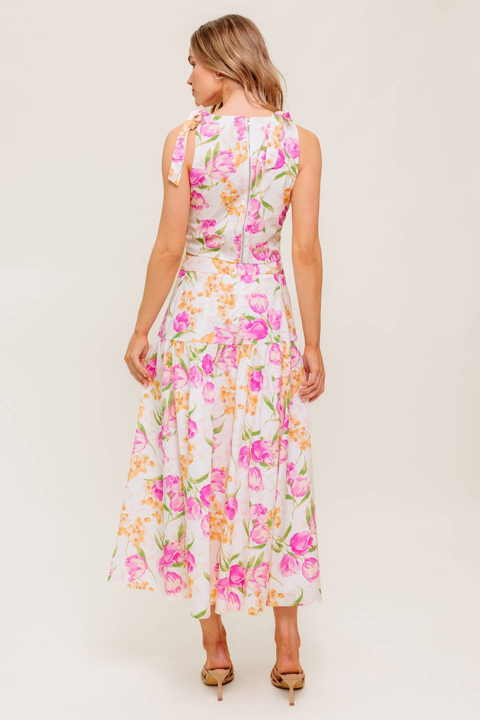 BOTANICAL BLISS WOVEN TOP AND SKIRT SET