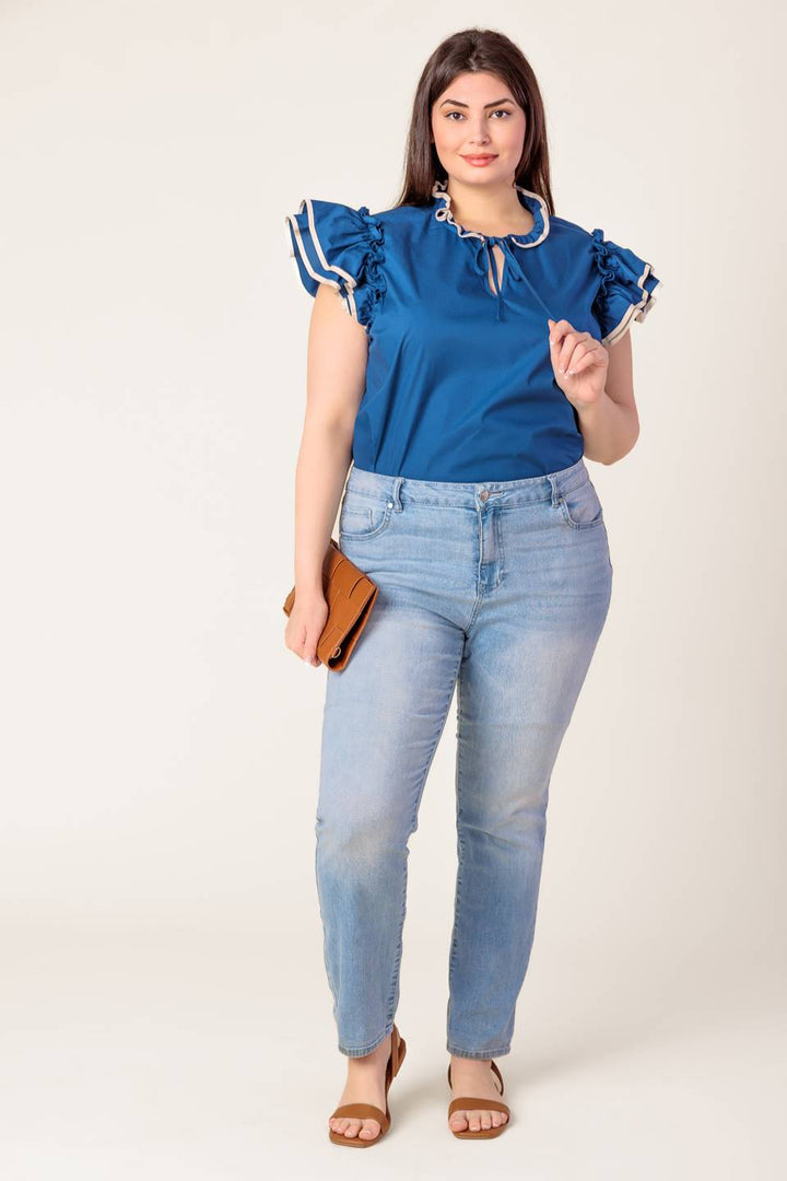 THE TIME IS RIGHT WOVEN TOP